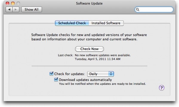 check if there is a software update for my mac